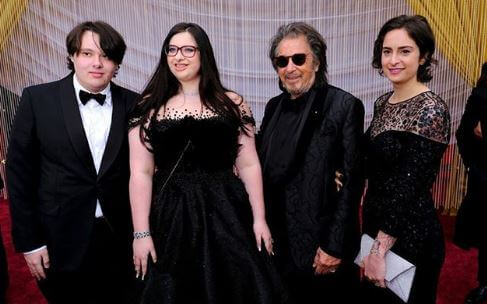 Julie Marie Pacino with her father and siblings, Olivia and Anton.